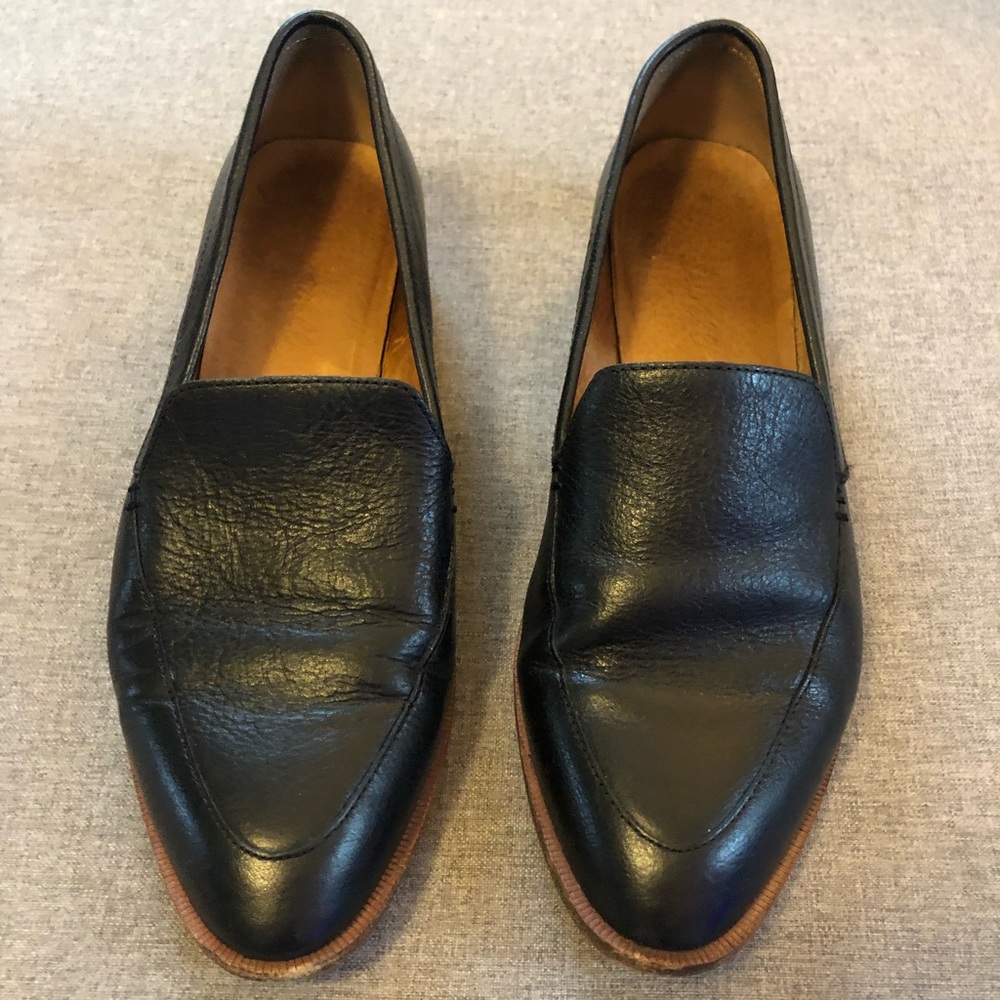 Madewell black leather mules size 6.5
